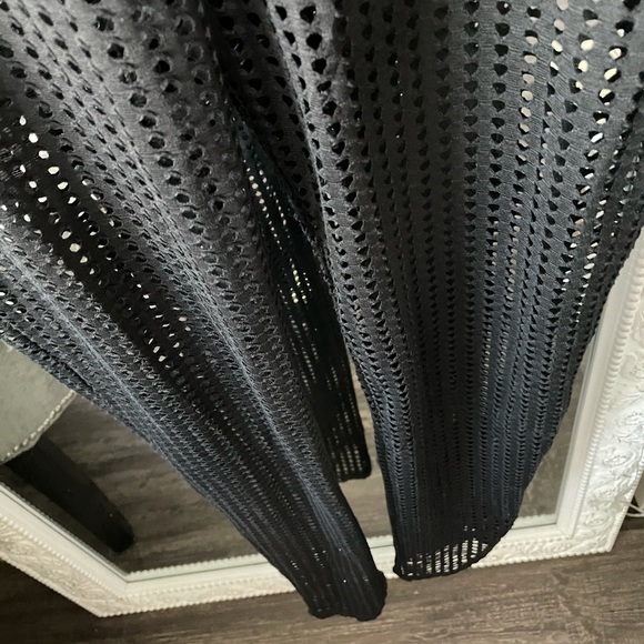 Black Sexy Mesh Skinny Leg Jumpsuit Clubwear Sz 6 - Picture 11 of 11